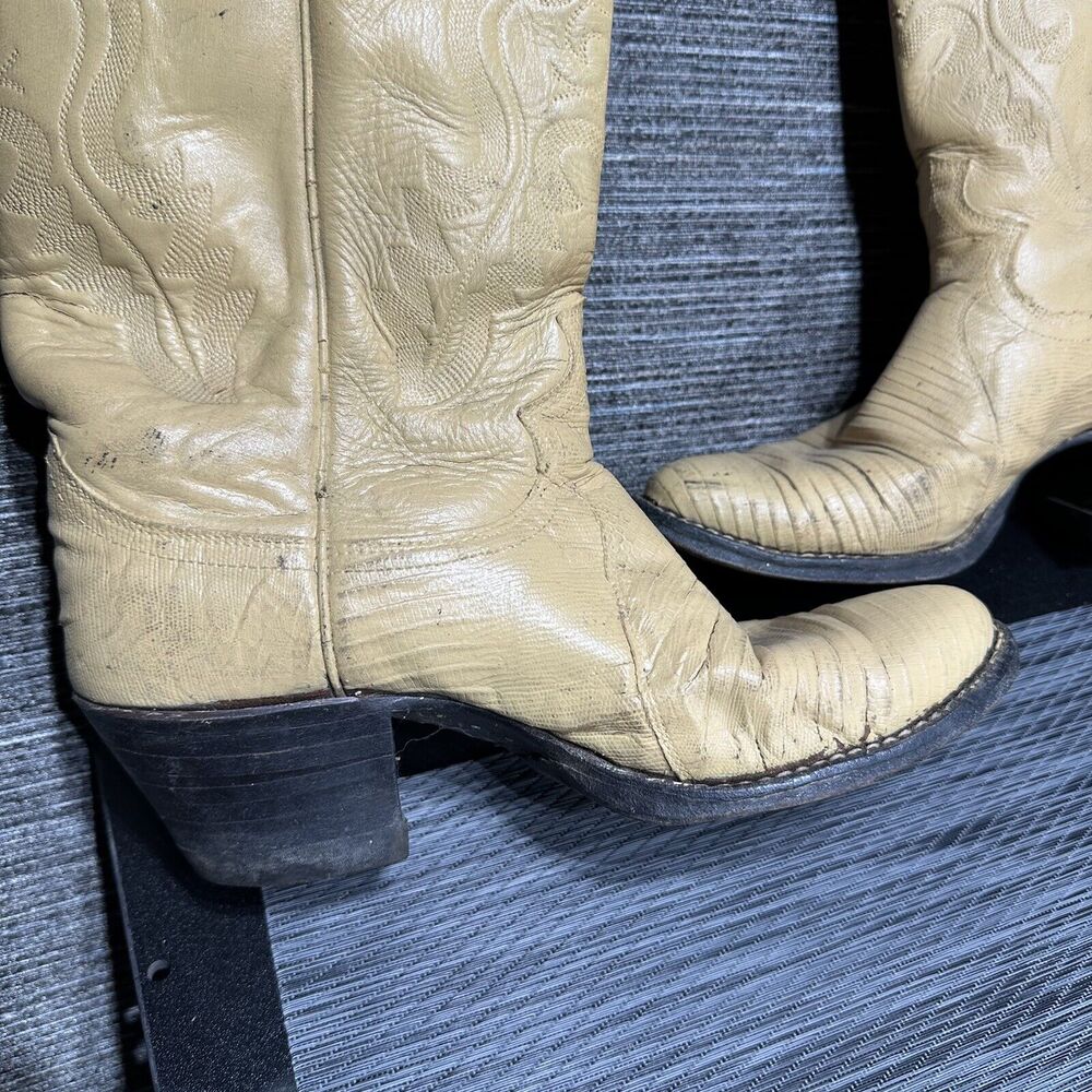 Justin Boots L 4676 Women’s 7.5 B Cream Yellow - Picture 12 of 16